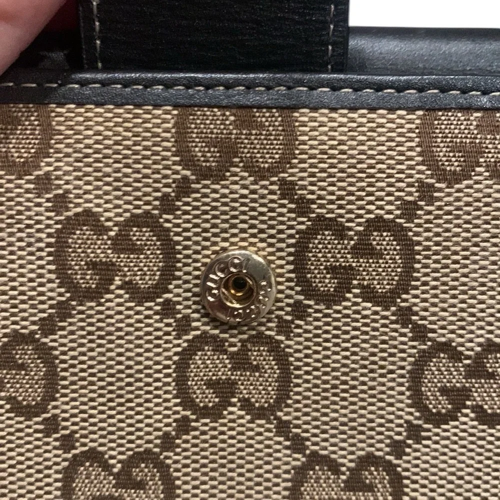 Gucci gold heart canvas and leather bifold wallet - Picture 3 of 9